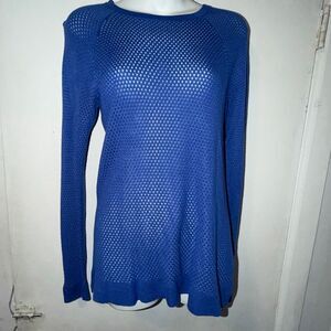 MARINE LAYER Blue Open Knit Sweater-S